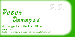 peter darazsi business card
